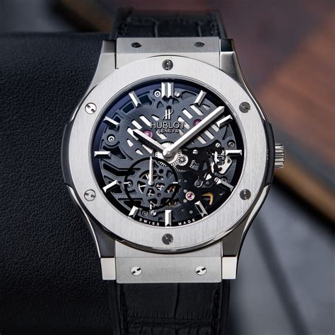 hublot classic fusion ultra-thin skeleton titanium|hublot classic fusion titanium 45mm.